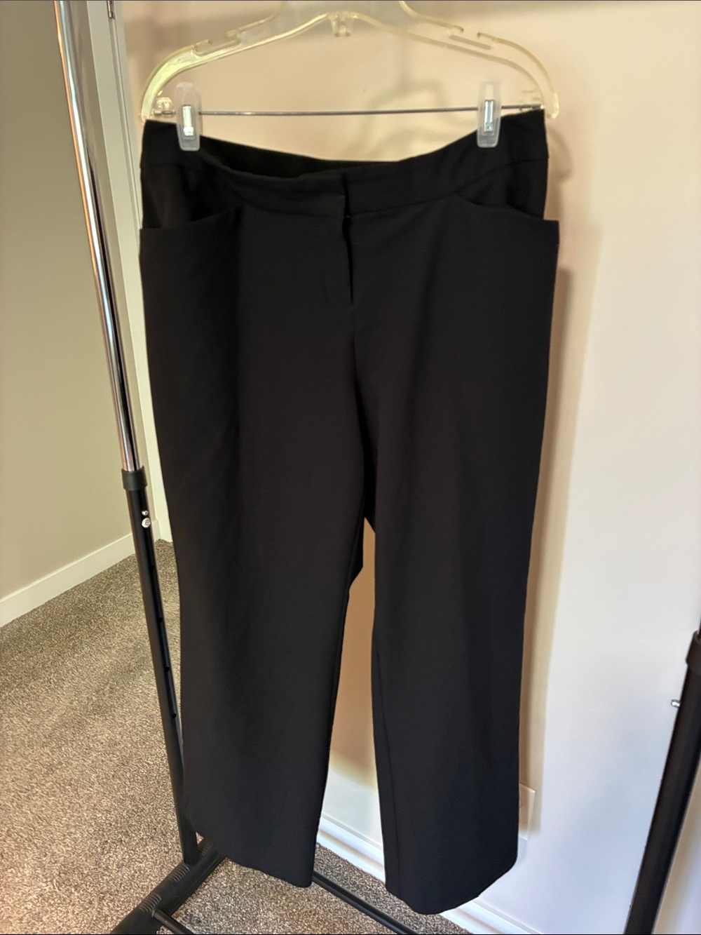 Worthington Black Straight-Leg Dress Pants for Women